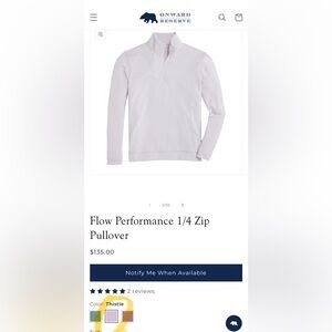 Lavender (Thistle) Zip Up Performance Pullover